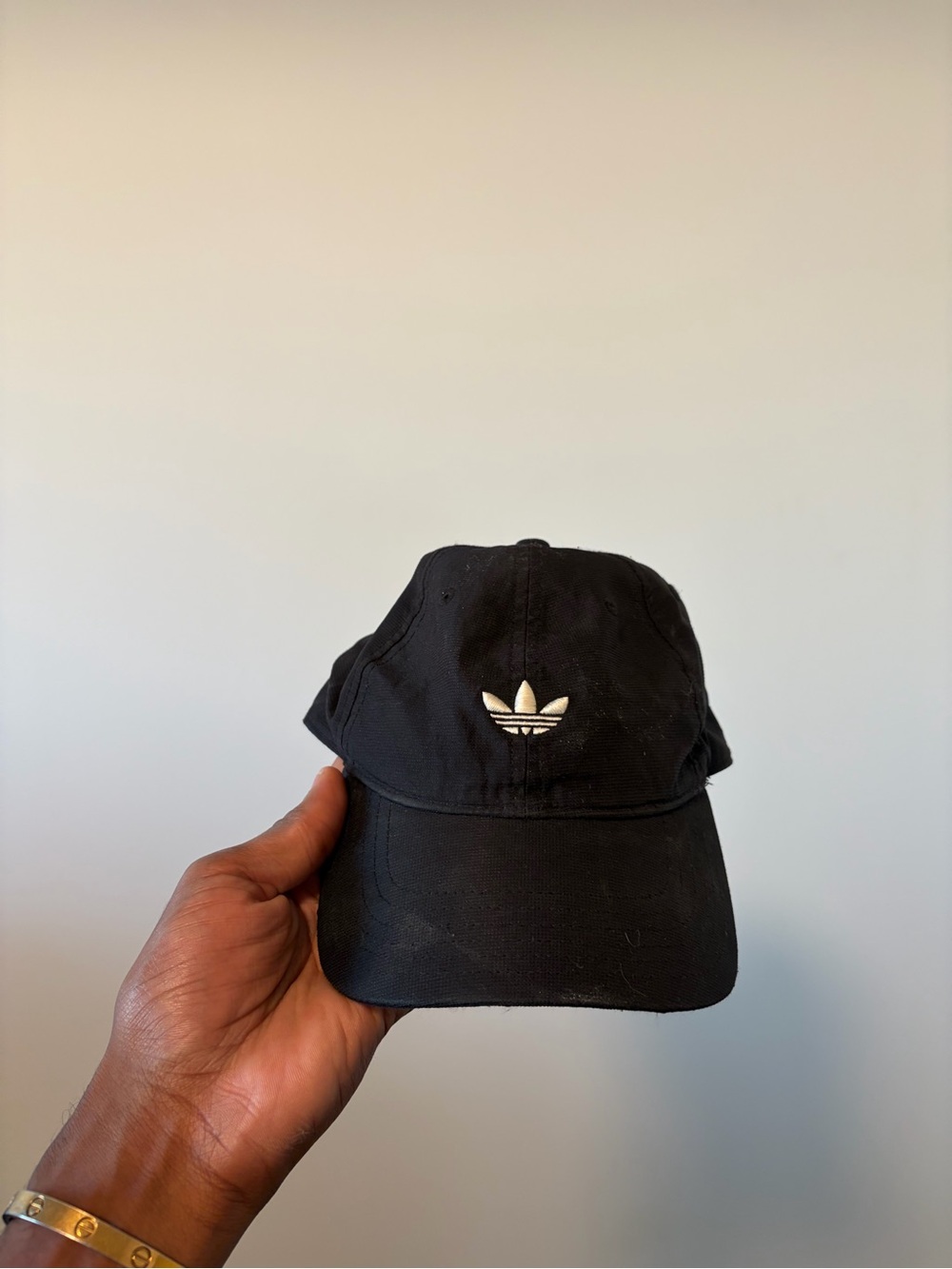adidas Black Trefoil Embroidered Baseball Cap